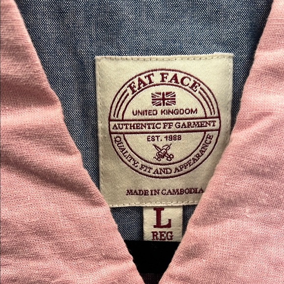 Fat Face Pink Casual Button Down Shirt - Picture 3 of 3